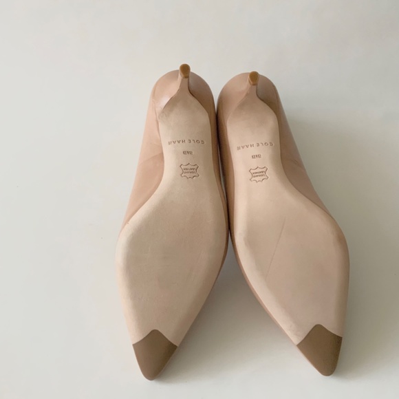 Cole Haan Vesta Nude Leather Pumps Heels Beige Dress Shoes 8.5 - Picture 13 of 15